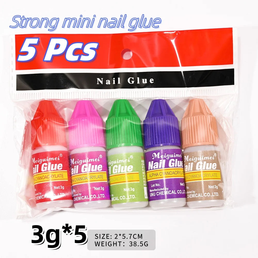30/20/10pcs Fast-Dry Nail Glue Acrylic False Nail Tips Glue Gel For Fast Extension Super Bond Rhinestones False Nails Mini Glue