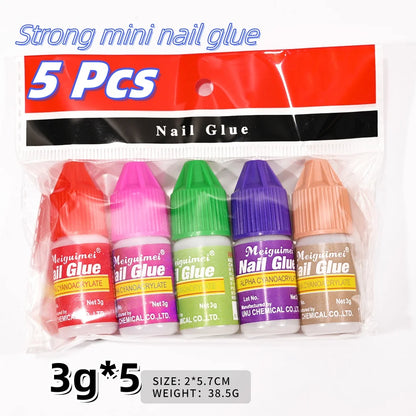 30/20/10pcs Fast-Dry Nail Glue Acrylic False Nail Tips Glue Gel For Fast Extension Super Bond Rhinestones False Nails Mini Glue