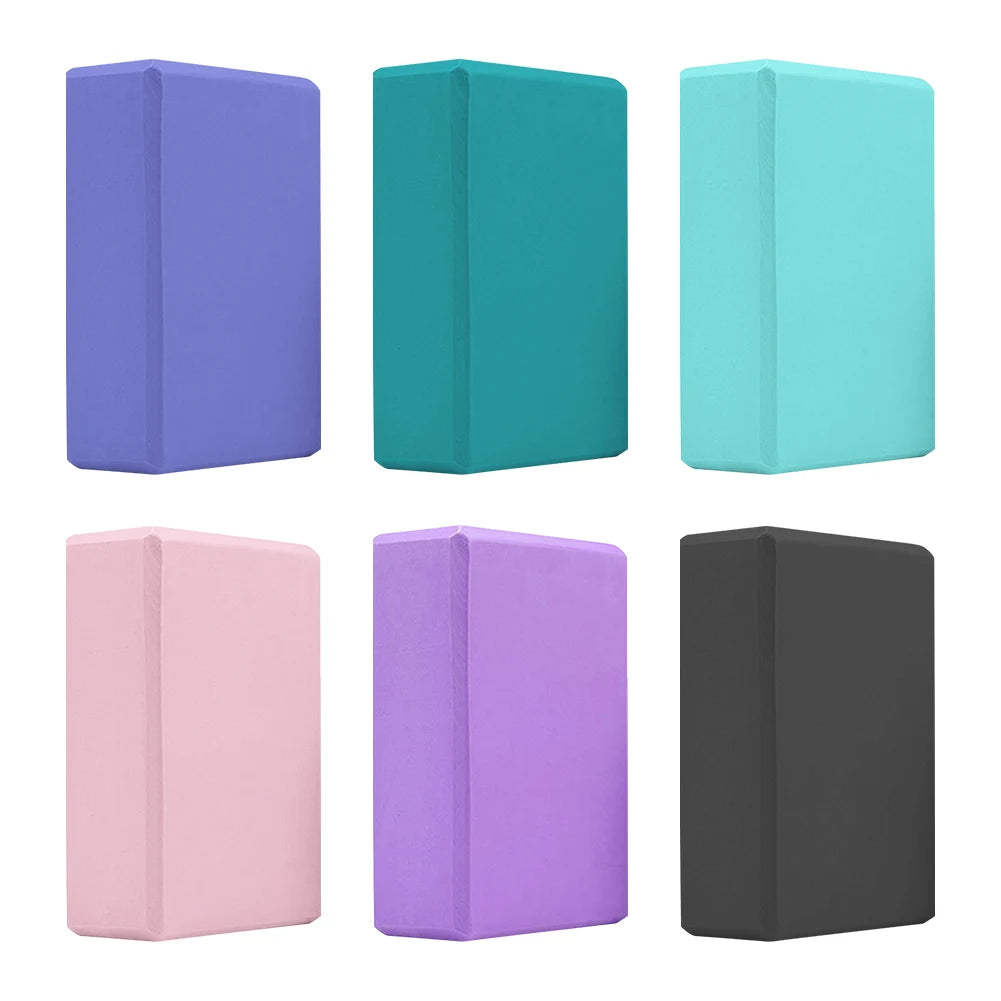EVA Yoga Block Solid Color Yoga Balance Bricks Moisture-Proof High Density Yoga Blocks Body Shaping Yoga Blocks for Meditation