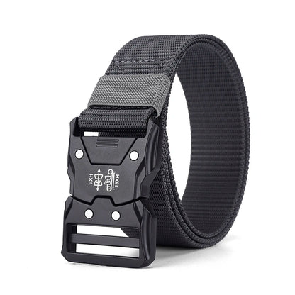 Casual Men's Canvas Belt Tactical Belt Outdoor Sports Belt Fashionable Training Belt