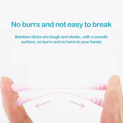 200pcs double layer disposable cotton swabs cosmetic cotton nose plugs ear plugs cleaning cotton swabs cotton spirals