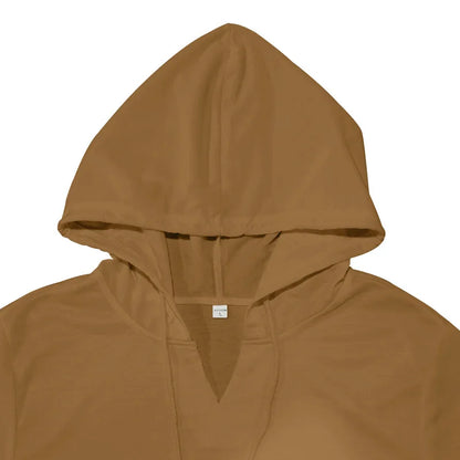 2024 Amazon New Men's Athleisure European and American Hooded Loose Short Sleeves