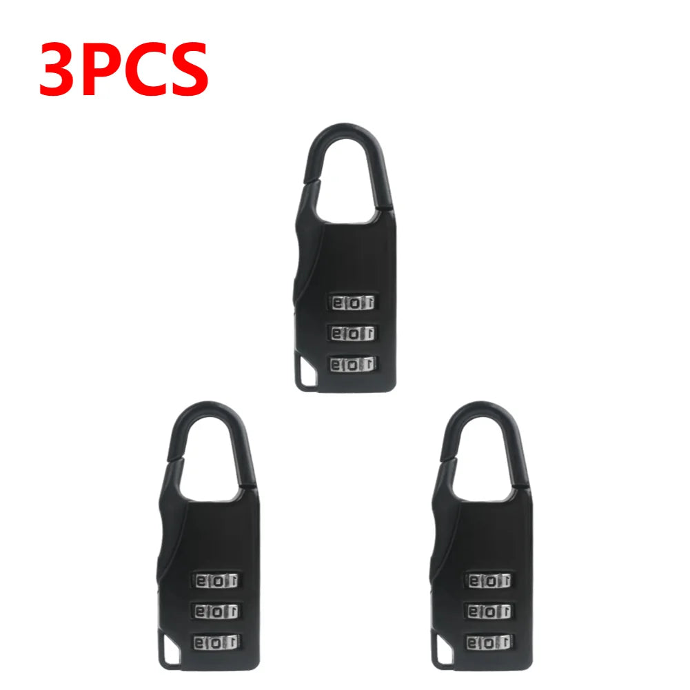 3 Digit Number Combination Pad Lock Padlock Outdoor Waterproof Lock Suitcase Luggage Security Coded Lock Zinc Alloy Code Lock