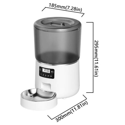 4L Smart Pet Feeder Stainless Steel Bowl Remote Control APP Control Feeder 9-Meal Timed Feeding Dog Food Dispenser For Cats Dogs