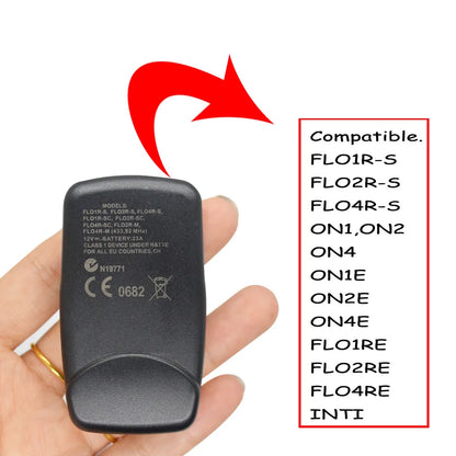 2PCS FLOR FLO2RS 433.92MHz Rolling FLO4RS ON1 ON2 ON4 INTI1L INTI2L INTI1Y INTI2Y Garage Gate Opener Remote Control