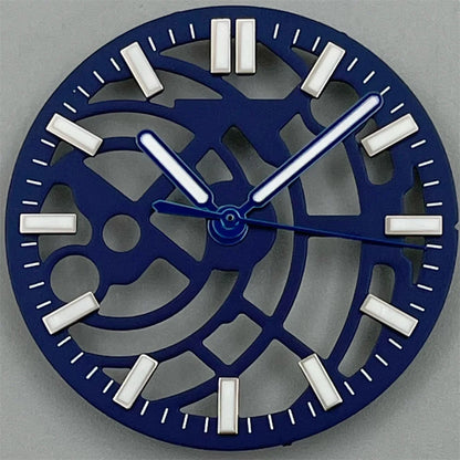 NH70 NH72 29mm black white green blue Hollowing Out Watch Dial and Hand Set green luminous Fit  NH70 NH72  Movt