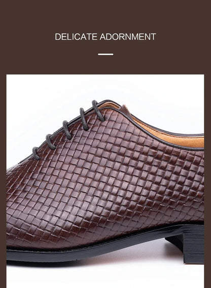 Men Dress Shoes  Formal Office Oxford Wedding Party Matches Suit Zapatos De Hombre High Grade Genuine Leather handmade Man shoes