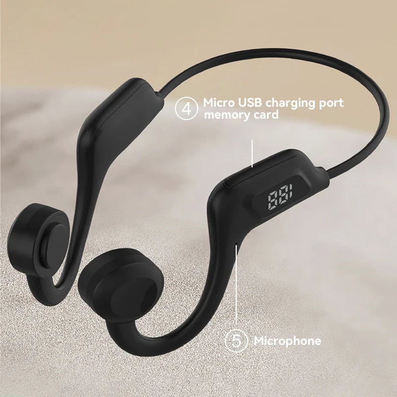 Xiaomi Bone Conduction Wireless Earphone Sport Swimming Bluetooth Compatible Headphone Hand-free With Mic For Running Earbuds