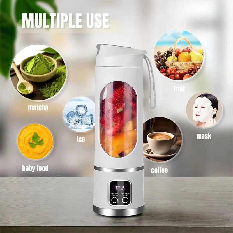 Kitchen Blender Mini Electric Juicer USB Rechargeable Smoothie Milkshake Maker Portable Automatic Fresh Squeezed Fruit Orange