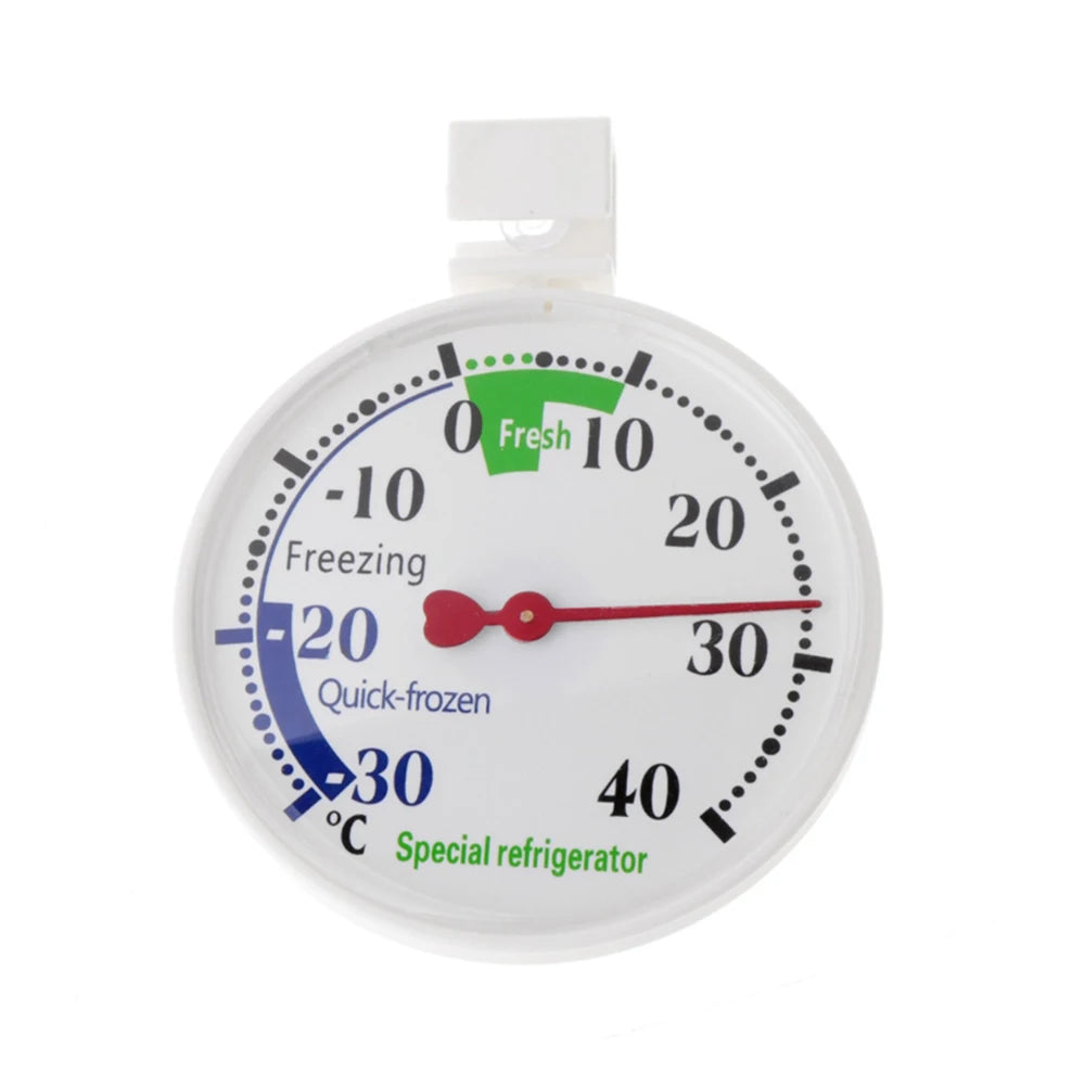 Refrigerator Thermometer -30-40 degree C Classic Fridge Thermometer Large Dial Thermometer for Freezer Refrigerator Cooler