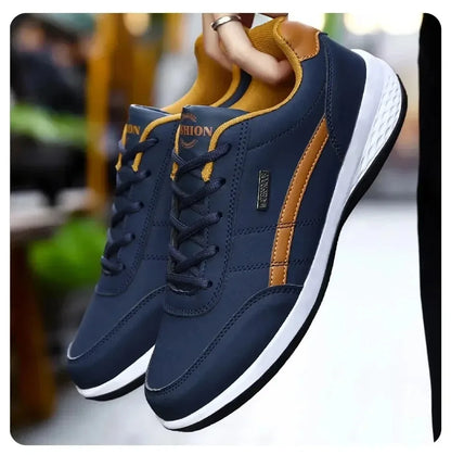 Men's Sneakers Sports Casual Shoes Leather Outdoor Men Walking Shoe Four Seasons Soft Bottom
