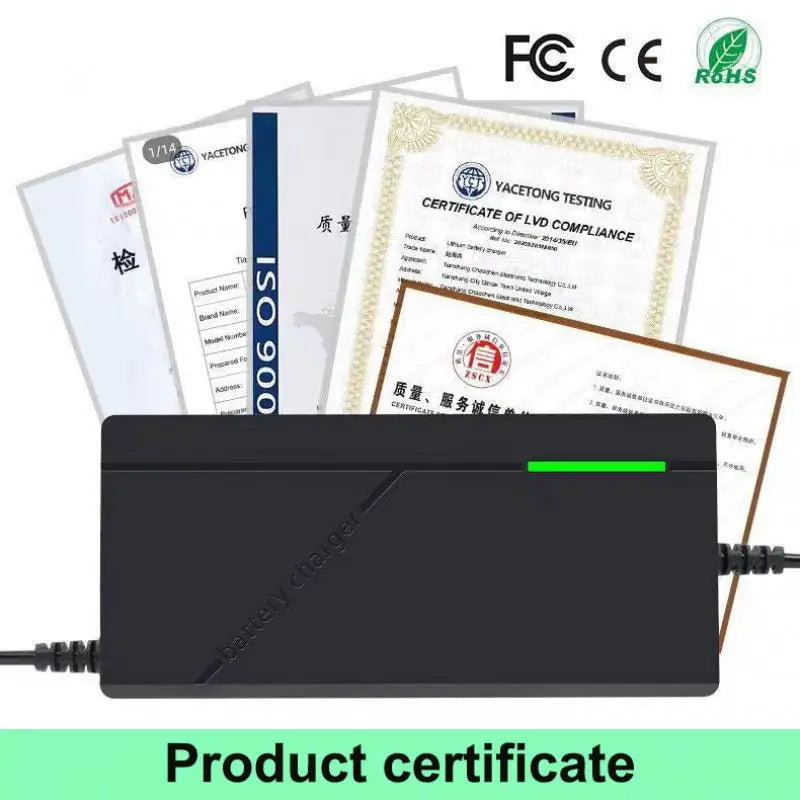 36V 48V 60V 72V Charger 2A 5A Lithium Battery Pack 42 54.6 67.2 84V 10 13 16 20S Smart Intelligent Fast Charging Charger EU Plug