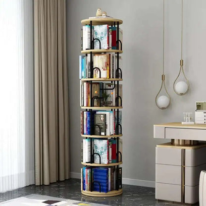 Modern Closet Bookcase Organizer Cabinet Display Rotating Bookcase Magazine Shelves Estante Para Livros Minimalist Furnitures