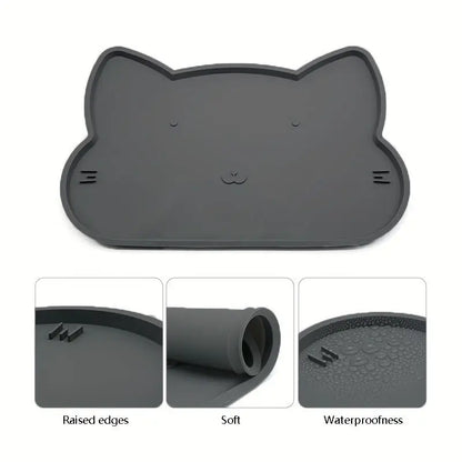 Silicone Pet Feeding Dog Cat Bowl Food Mat Non-Stick Waterproof Pet Food Feeding Pad Puppy Feeder Tray Water Cushion Placemat