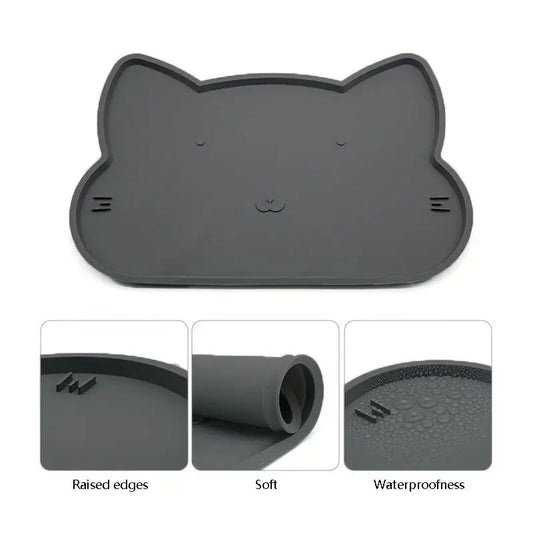 Silicone Pet Feeding Dog Cat Bowl Food Mat Non-Stick Waterproof Pet Food Feeding Pad Puppy Feeder Tray Water Cushion Placemat
