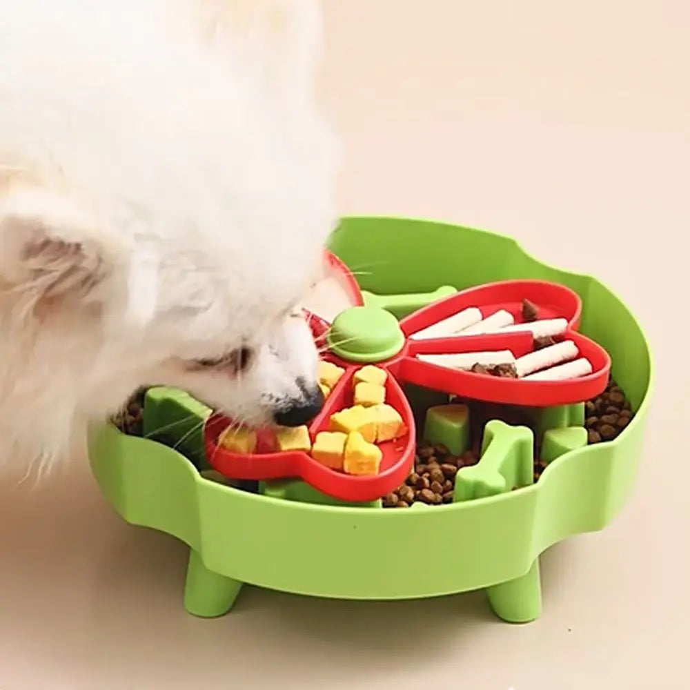 Funny Anti Choking Dog Slow Food Bowl Rotating Interactive Pet Feeding Toy Durable Anti Slip Puppy Training Toy Gift