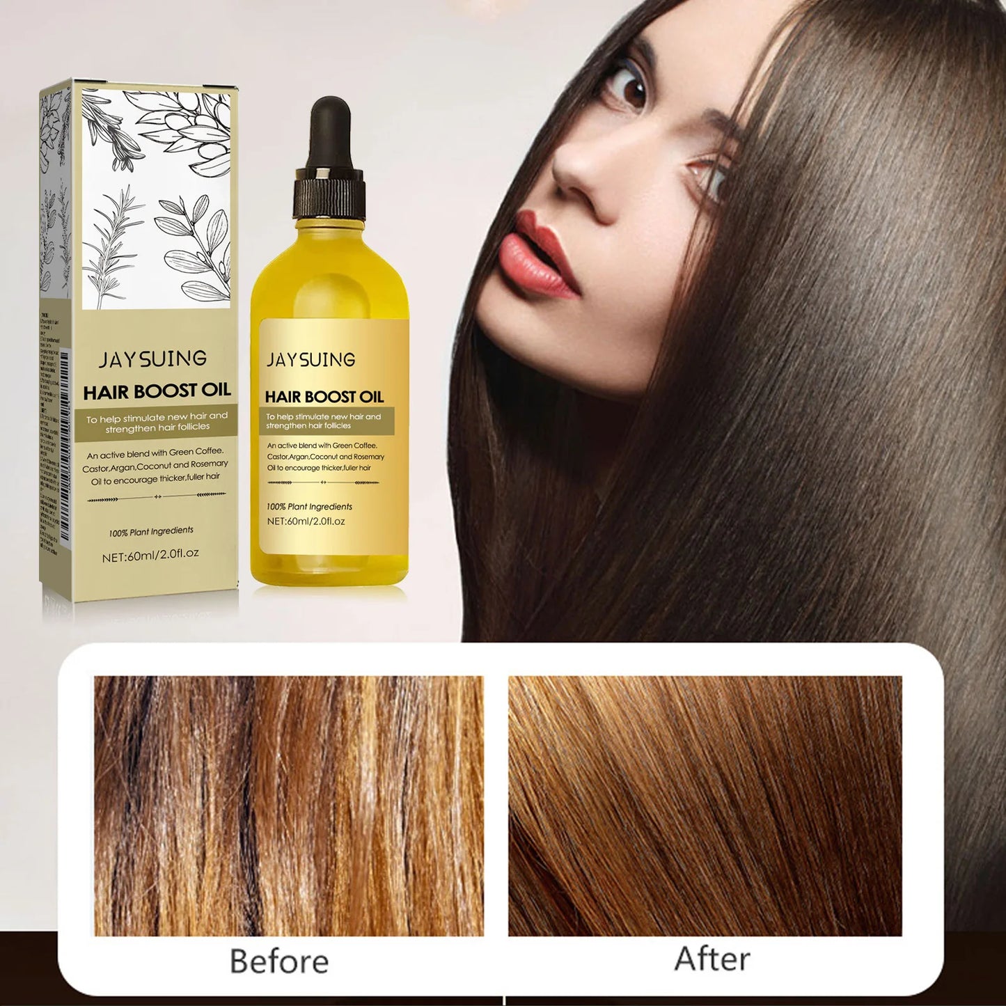 Hair Growth Serum Dense Regrowth Baldness Repair Preventing Hair Loss Nourishing Smoothing Split Ends Fast Growing Essential Oil