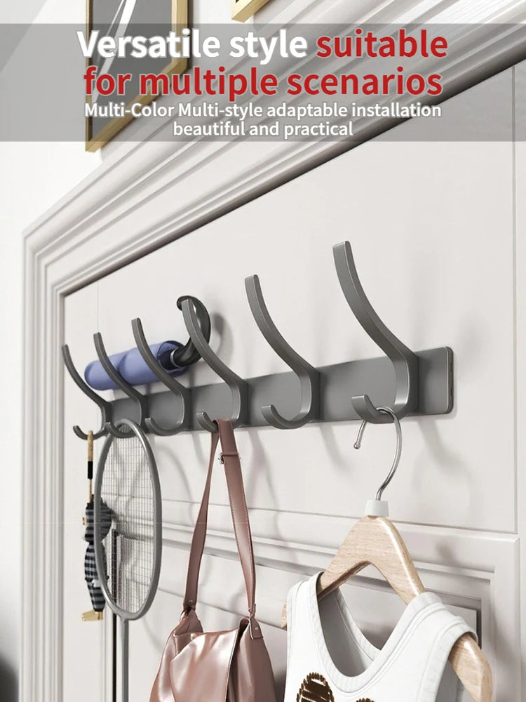 no drill Door Behind Hook Storage Wall Hanging Clothes Hanger Coat Hook Punch-free Hanger Bedroom Organizer Storage Kitchen Acce
