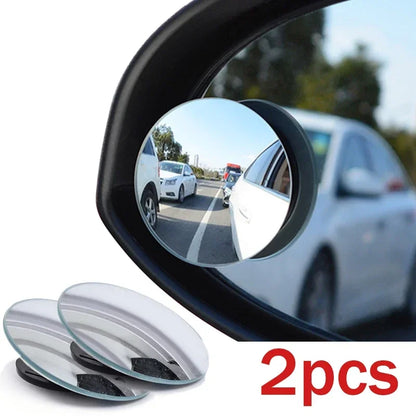 Car Interior Auxiliary Blind Spot Mirror 360° Wide-Angle Adjustable HD Convex Mirrors Car Parking Reversing Rearview Mirror