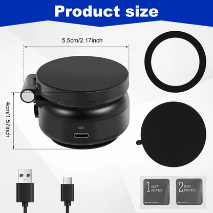 Suction Cup Phone Mount 360° Rotation Magnetic Phone Holder Multifunctional Portable Car Cellphone Holder for Smooth Surface
