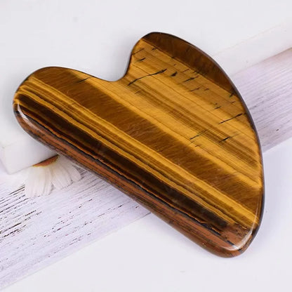 Tiger Eye Face Gua Sha Tool Skin Care Body Eye Natural Crystal Mineral Stone Massager Health Beauty Lifting And Firming