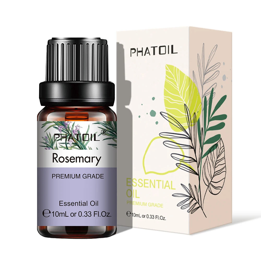 PHATOIL Natural Plant Essential Oil 10ml Eucalyptus Rose Lemon Bergamot Vanilla Peppermint 1PCS Aroma Essential Oil For Diffuser
