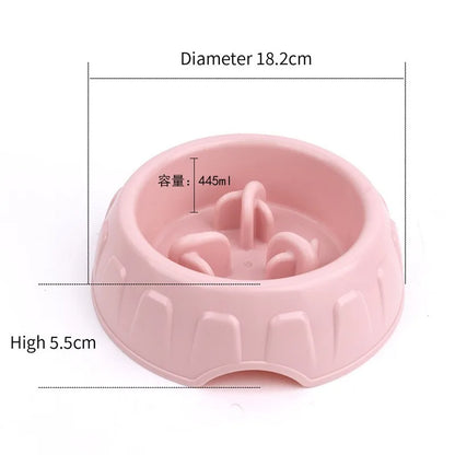Pet Slow Food Bowl Dog Anti-choking Anti-slip Anti-tipping Slow Food Basin Small Medium-sized Pet Supplies