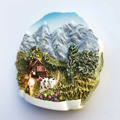 Europe Switzerland 3D Fridge Magnets Tourism Souvenir Refrigerator Magnets Sticker Collection Handicraft Decoration Articles