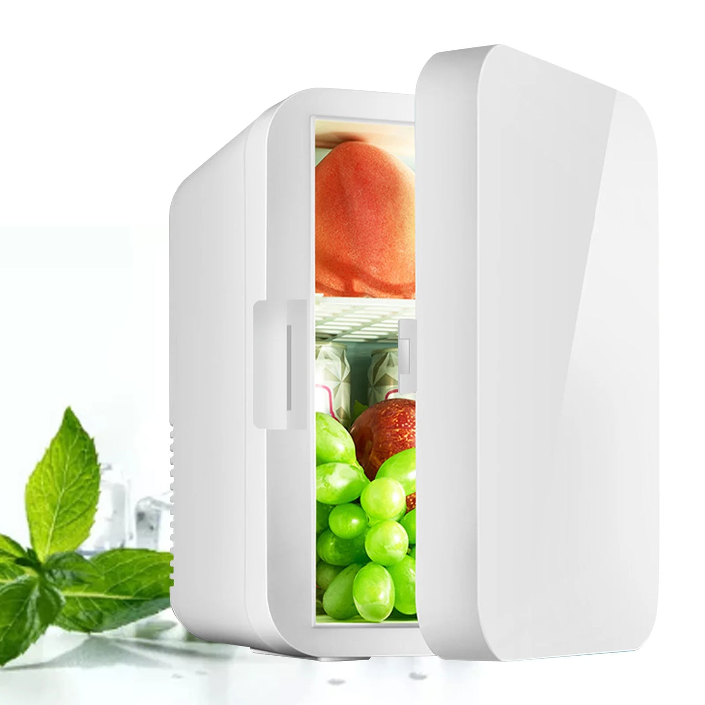 8L Mini Refrigerator Stylish Space Saving Multipurpose Single Door Mini Fridge with Freezer for Home and Car CN Plug 220‑240V
