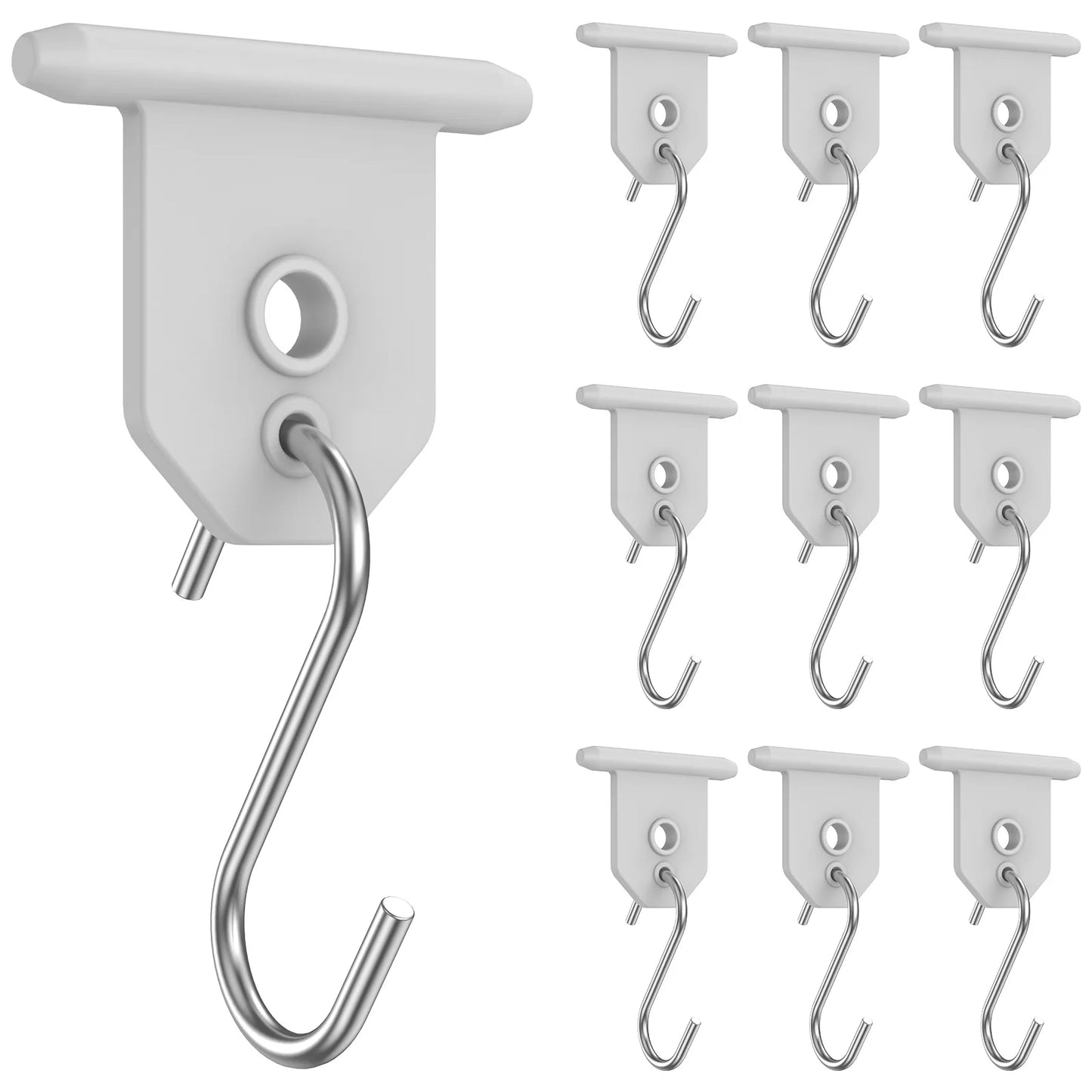 10Pcs Sturdy Awning Hooks for RV S Shaped Camping Awning Hooks Metal Party Light Hangers Hats Outdoor Camper Hanging Accessories