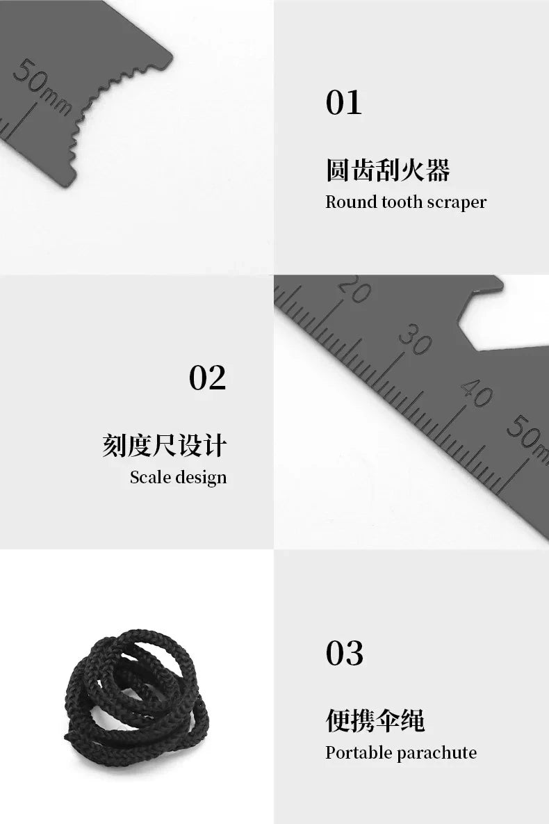 Outdoor flint camping equipment, wilderness survival tools, firearms, round wooden handles, torches, cigarette accessories tool