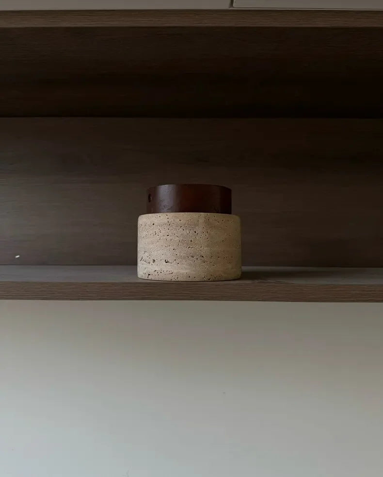 Wabi Sabi Yellow Marble Ceiling Light Lobby Entrance Corridor Balcony Restaurant Hotel Aisle Travertine Decorative Lamp