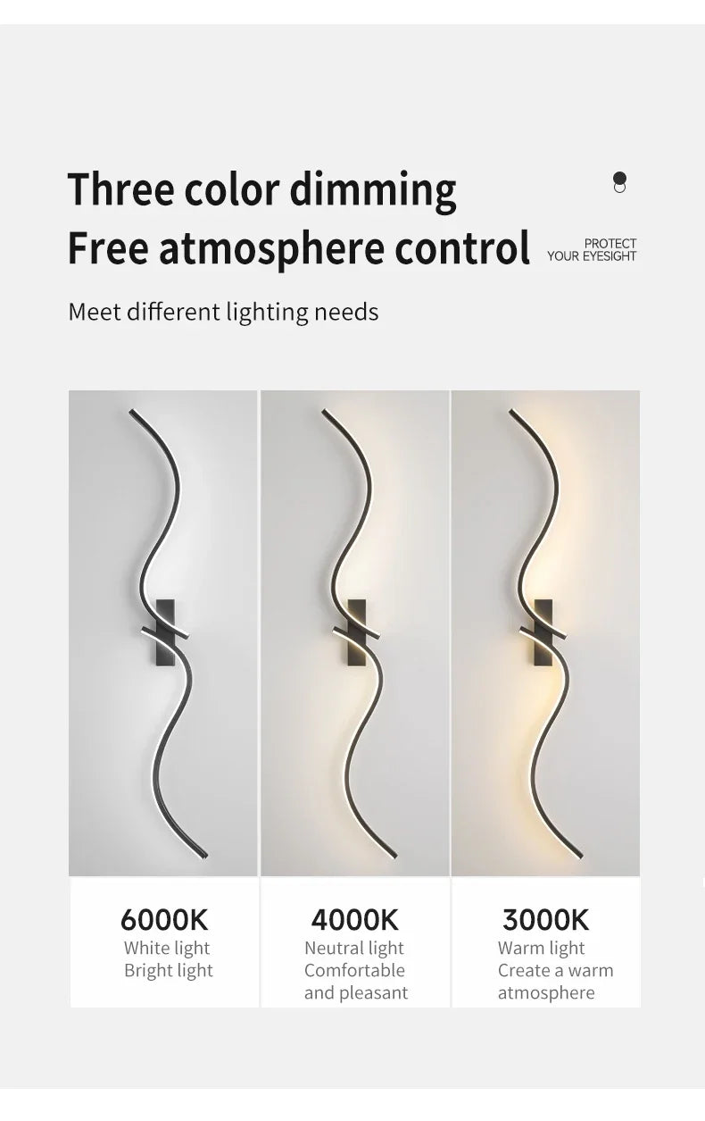 Modern Wall Lamp Letter LED Decorative Lights Nordic Living Room Wall light Corridor Hang Lamp Home Decoration Lighting Fixtures