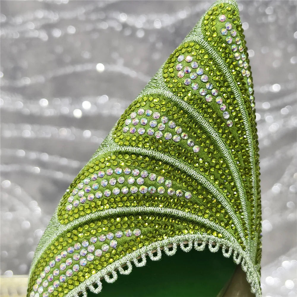 High Quality African Wedding Shoes Summer Sandals for Wedding 2025 Sexy Pumps Rhinestone Fashion Women Wedding Shoes