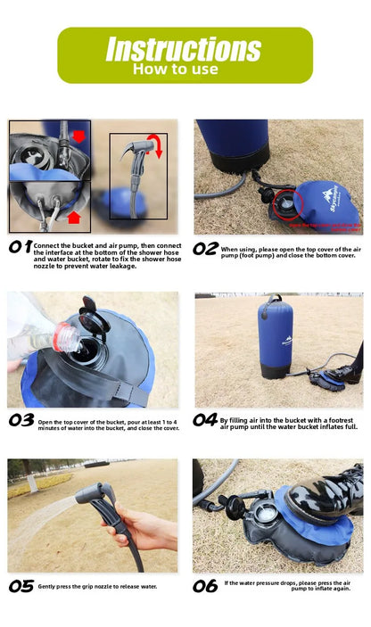 Outdoor Gadgets Shower Bag Camping Folding Shower Bag Bath Bag Hot Water Bag for Bathing Camping Gear  Multitool