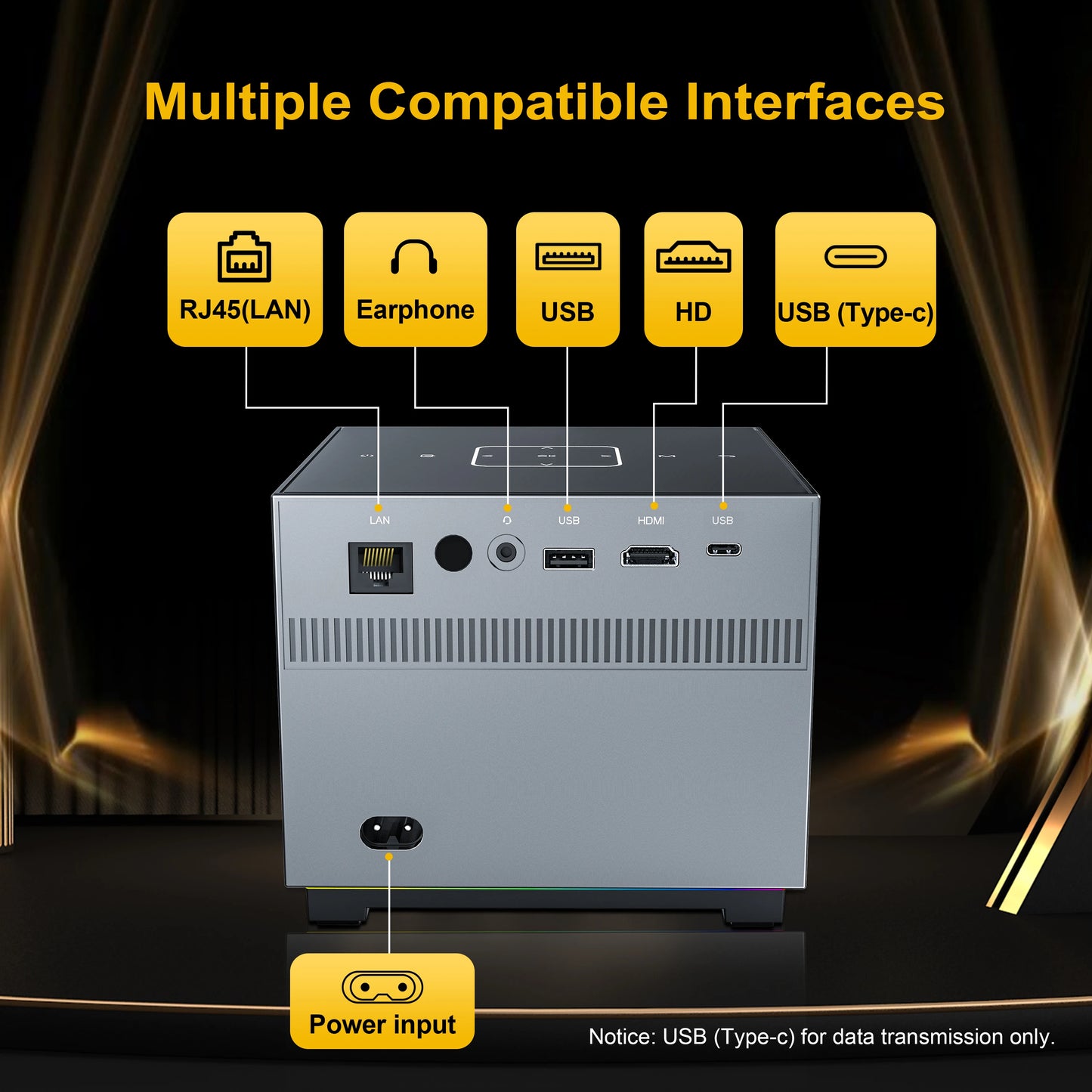 Portable Projector Wifi Bluetooth Led Smart Voice Remote Control Digital Projector Full HD 1080P Projector 4k Game Projectors