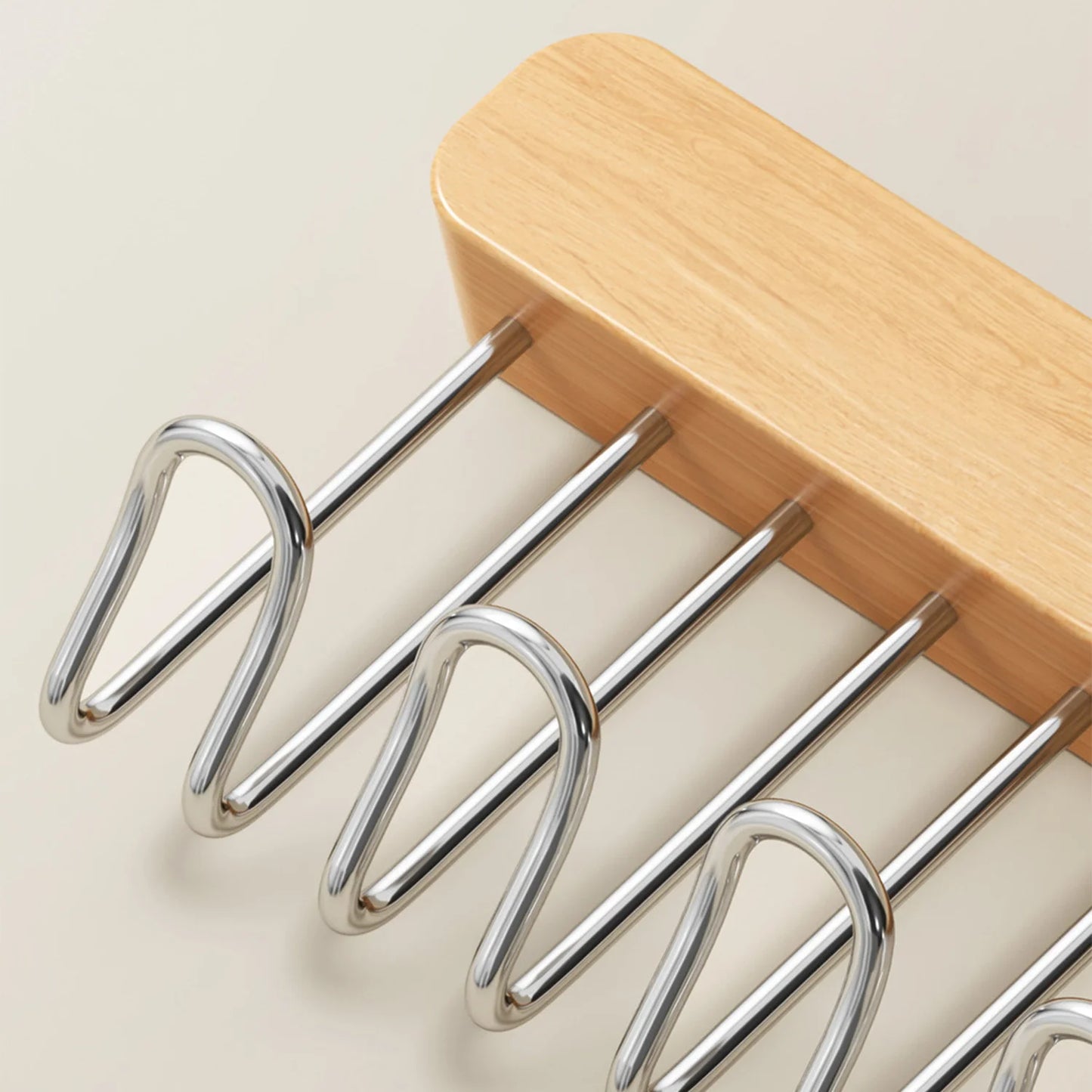 8/12 Hooks Retractable Wood Clothes Hanger Multi-functional Bra Storage Hanger Wall-mounted Wardrobe Hanger Clothes Organizer