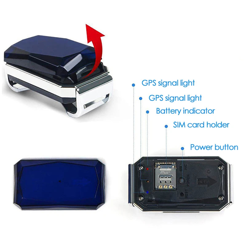 Pet GPS Tracker Location Adjustable Collar Waterproof Real-Time Call Remote Control GPS Locator for Cats and Dogs Sheep