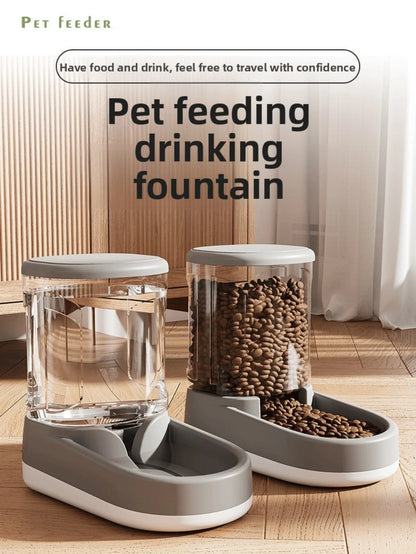 Pet drinking water machine automatic feeder high transparent large capacity feeding water feeder dog bowl cat bowl