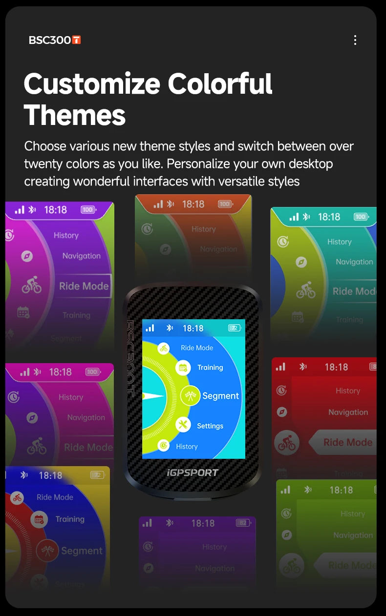 iGPSPORT BSC300T Touch-screen Bike Computer Global Map Cycling Computer Wireless Bike GPS Computer Support E-bike