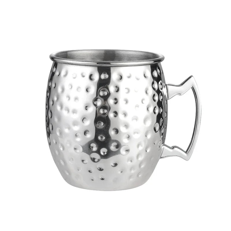 Steel Moscow Mule Mug 500ml Plated Beer Cup Cocktail Mug With Handle