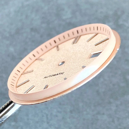 33.5mm Salmon Pink Black White Watch Dial Silver Hand Set Fit NH35 NH36 Automatic Movement Diving Men Watch Parts