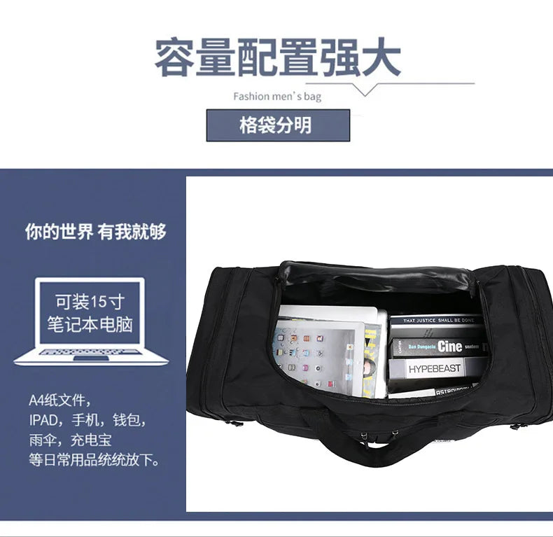 70CM 70L Nylon Luggage Travel Gym Outdoor Bag Large Travelling For Women Men Duffle Handbags Shoulder Weekend Sports Bag maletas