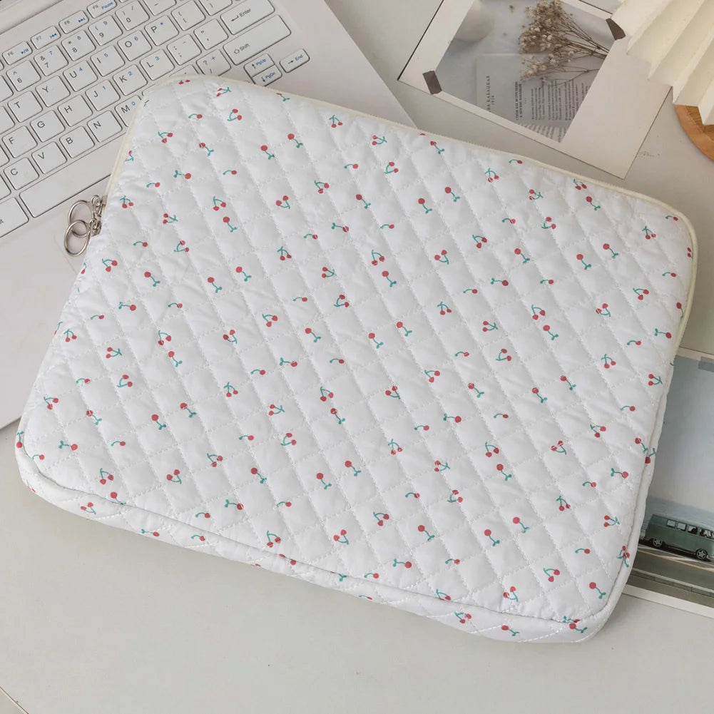 11/13/15 Inch Laptop Sleeve Quilted Laptop Bag Coquette Floral Laptop Carrying Case Office Accessories