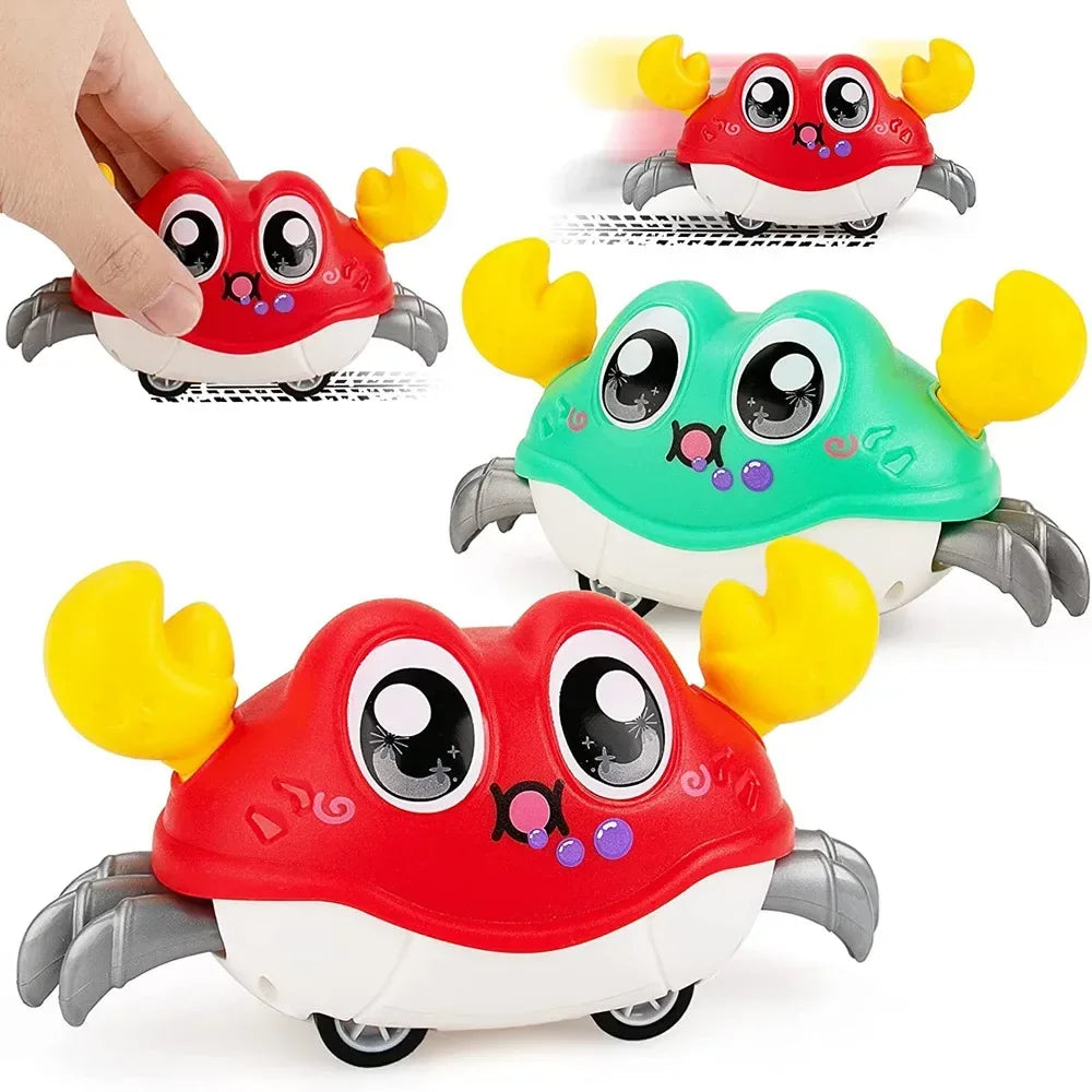 Crawling Crab Toys for Baby,Crawling Sensory Toys Infant Learning Crawl Toddler Development Babies Interactive Walking for 0-12M