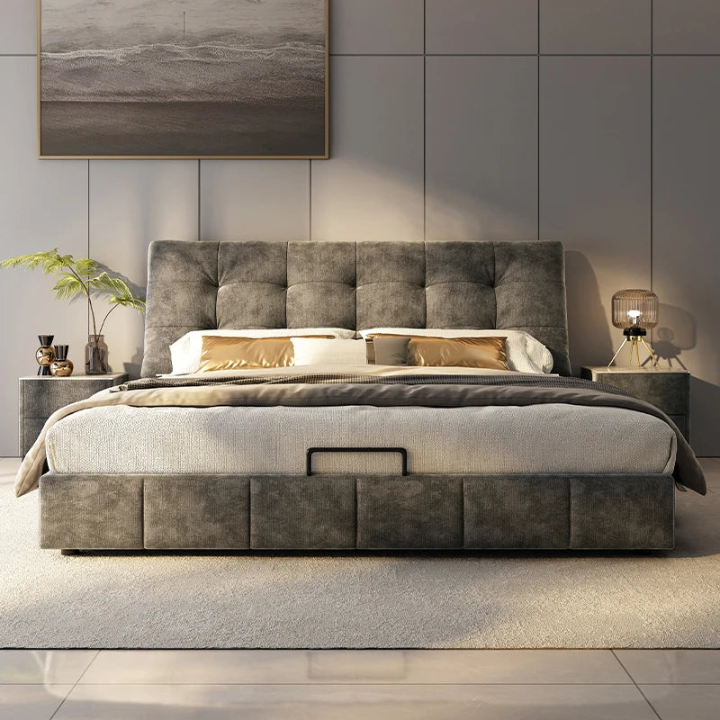 King Size Queen Double Beds Base Frame With Head Board Luxury Daybed Full Size 180x200 Double Bed Twin Home Bedroom Furniture