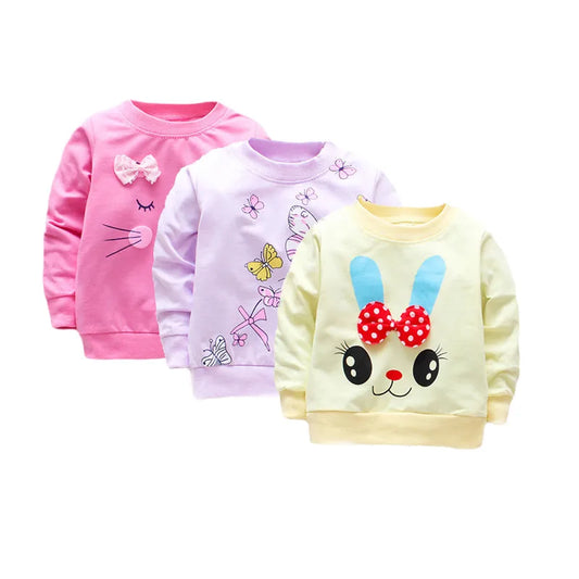 6-24M Newborn T-shirts For Girls Boys Autumn Spring Toddler's Clothing Cotton Kids T shirt Long Sleeves Baby Clothes Top Outfits
