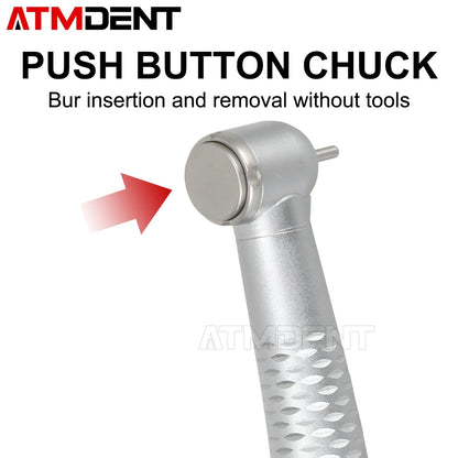 Dental 5 LED Light High Speed Handpiece 5 Water Sprays 2/4 Air Turbine Holes Dental Material