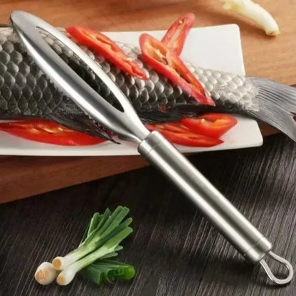 Stainles Fish Scales Scraping Graters Fast Cleaner Remove Skin Brush Cleaning Scraper Peeler Bone Scaler Tongs Tweezers Tool