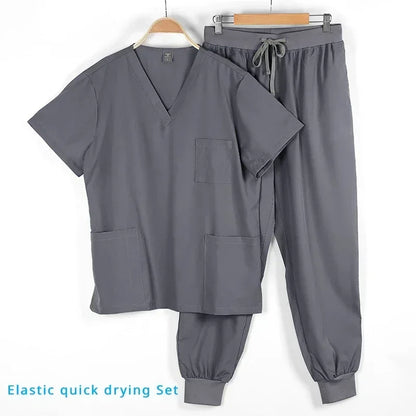 Medical Scrubs Bulk Order - Anti-Microbial Jogger Sets for Surgery/Dental/Vet/SPA/Pharmacy Multi-Pocket Workwear with Pen Slot